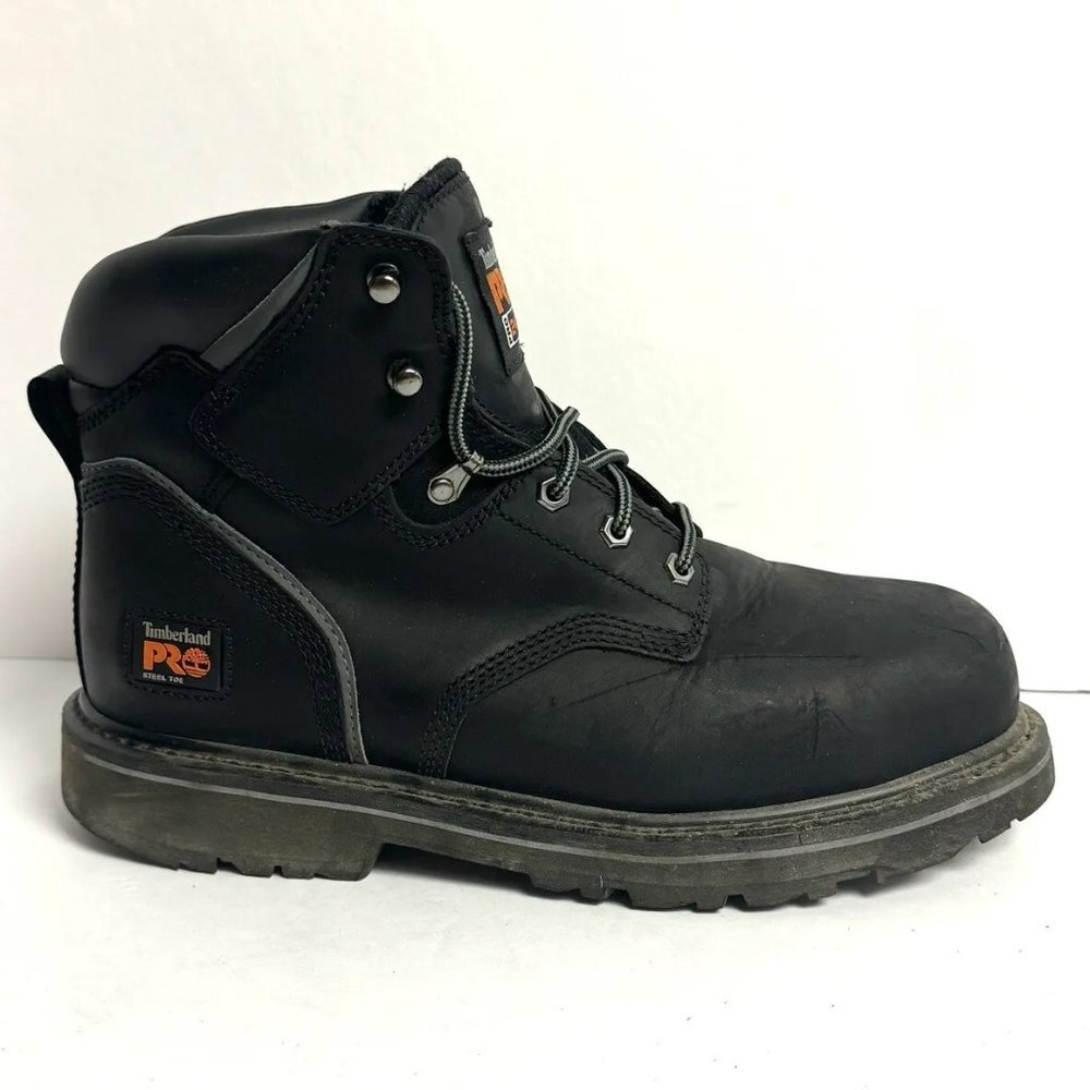 Timberland Pro Mens Pit Boss Steel Toe Work Boot Black Size 10.5Wide